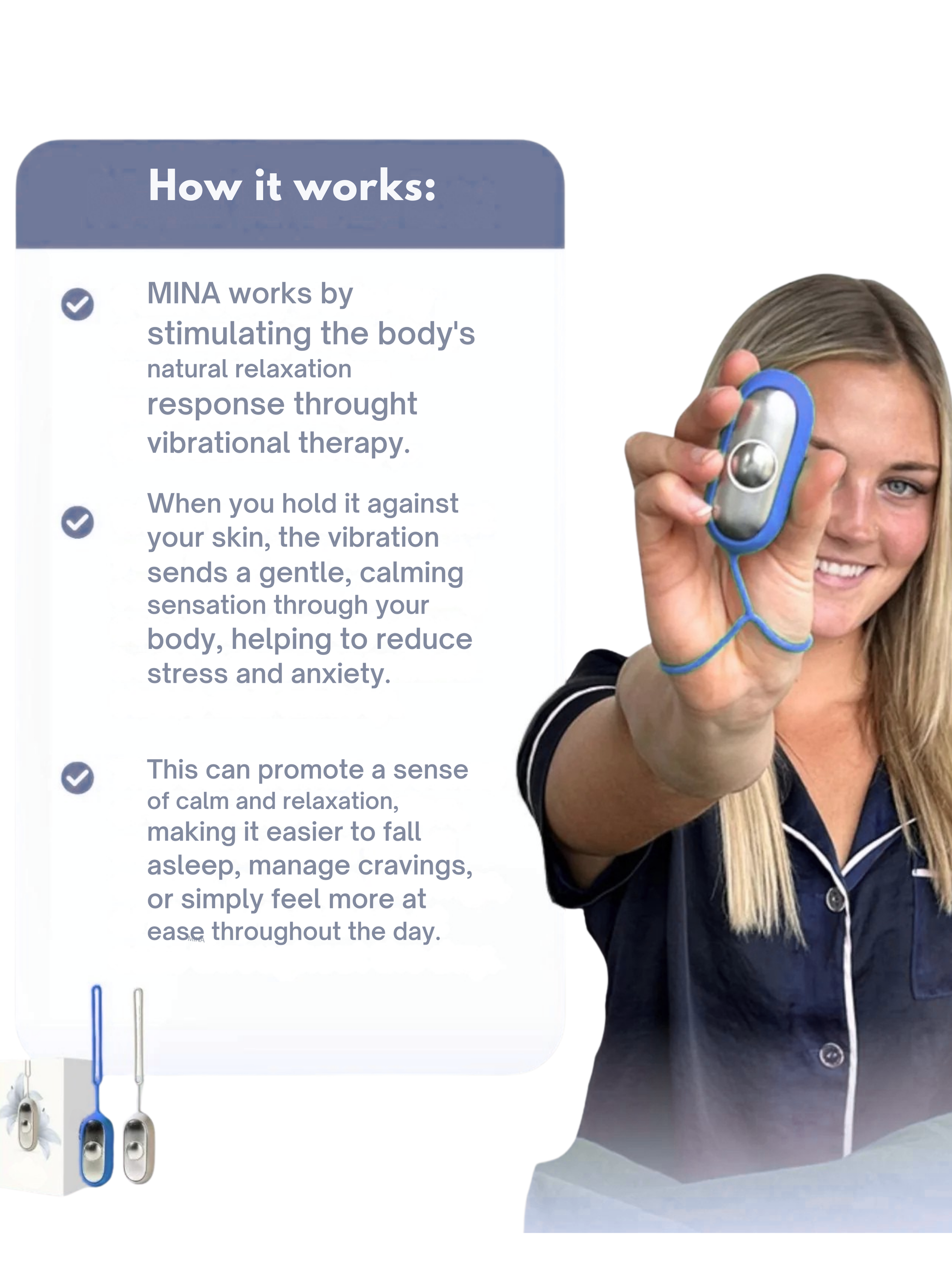 MINA™ Palm Microcurrent Sleep & Calm Device